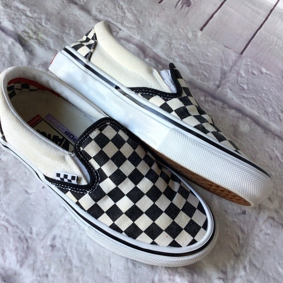 Vans Black and White Checkered Sneakers - Picture 2 of 10